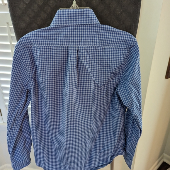 Johnnie O Boys long sleeve blue plaid button down size 12 - Picture 3 of 3